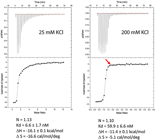Titration of HIV-1 DIS kissing-loop complex