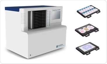 The TissueScope LE120 with 1” x 3”, 2” x 3”, and 5” x 7” slide holders.