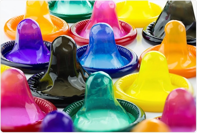 Colorful condoms