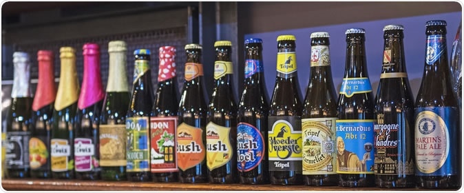 Belgian beer bottles. Image Credit: Botond Horvath / Shutterstock