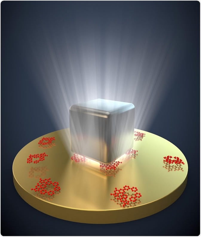 Plasmonics Nanocube. This is an artist