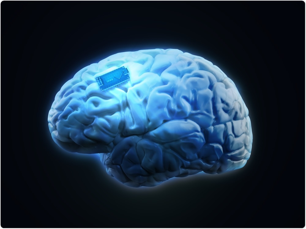 Implantable chip in brain