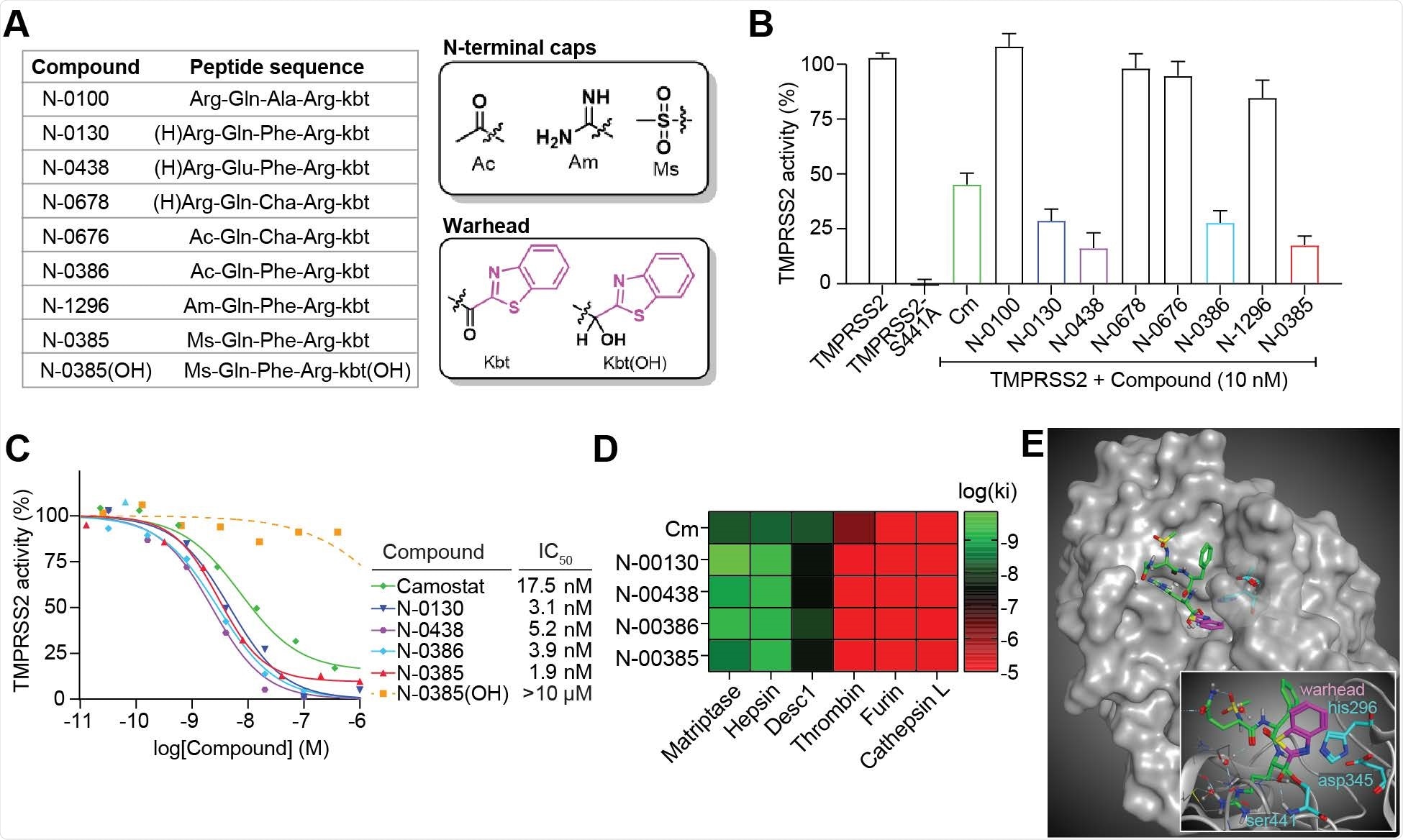 Ketobenzothiazole-based small-molecule peptidomimetics are potent TMPRSS2 inhibitors.