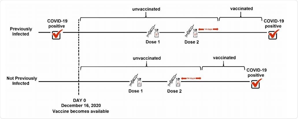 Explanation of “previously infected” analyzed as a time-independent covariate and “vaccinated” treated as a time-dependent covariate.