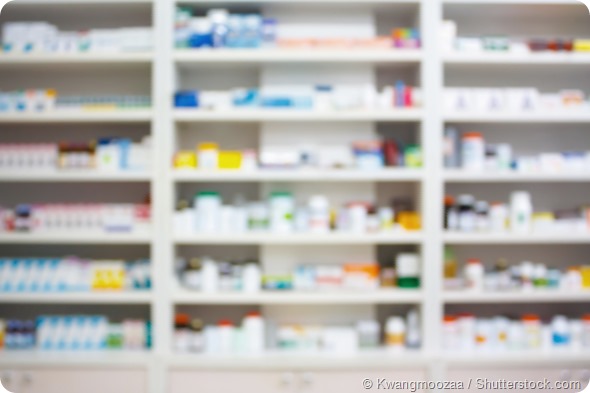 Pharmacy shelves