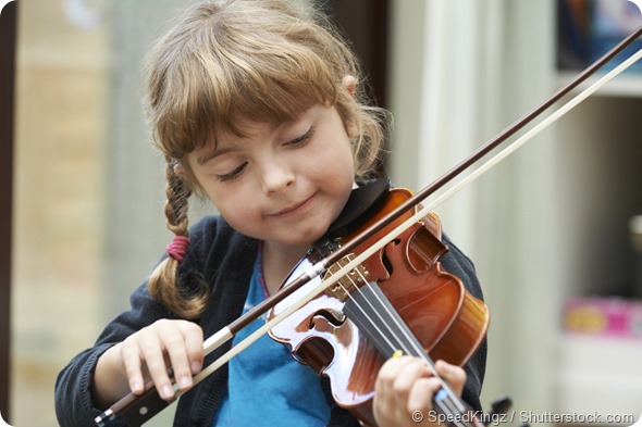 playing violin