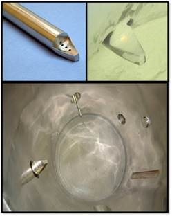 NIR scoop probe installed in fluid bed granulator