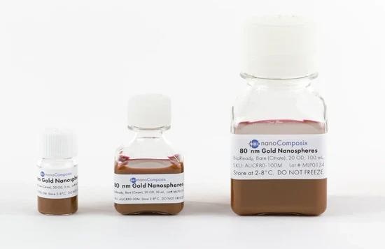 80 nm colloidal gold nanoparticles for covalent conjugation