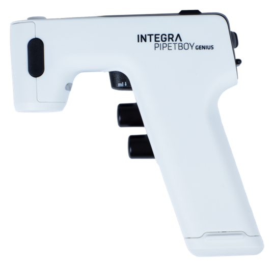 Dispense serological pipet volumes repeatedly with the PIPETBOY GENIUS