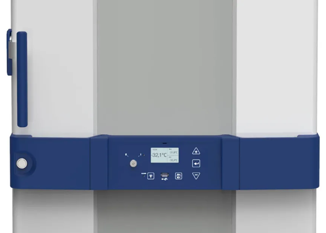F290 medical-grade laboratory freezer with remote monitoring capabilities