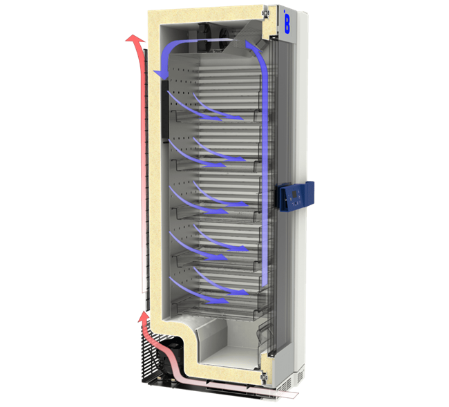 B291 blood bank refrigerator for secure mid-capacity blood storage