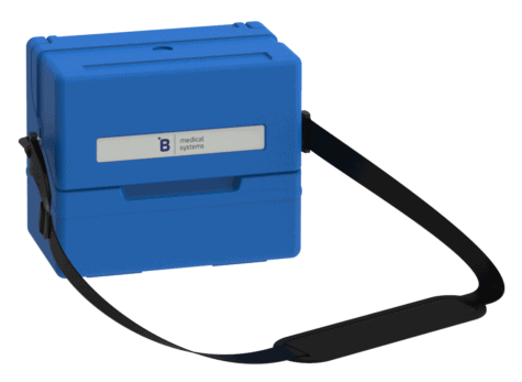 Temperature-controlled blood transport boxes